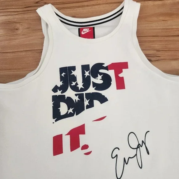 NIKE White Sleeveless Mens Athletic Top size LARGE - Picture 2 of 8